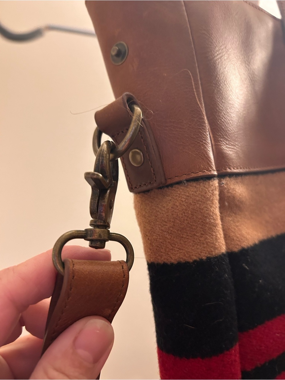 Pendleton Leather & Wool Laptop / Messenger Tote - Picture 10 of 10